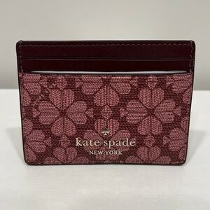 Kate Spade Spade Flower Coated Canvas Cardholder Wallet ID Card Case - NWT